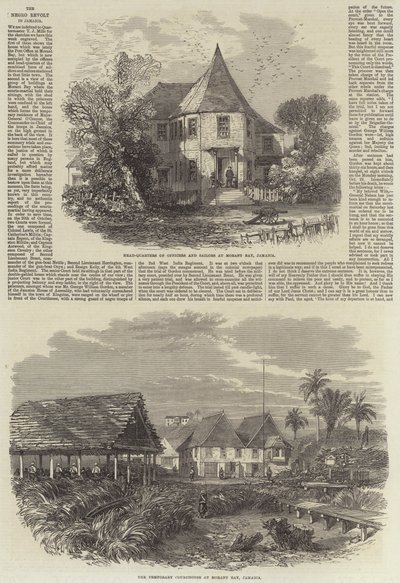 La révolte noire en Jamaïque (gravure) - English School