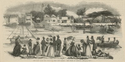 La course de bateaux pour le manteau et l