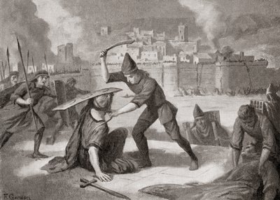 La ville de Sardes capturée par les Cimmériens au VIIe siècle av. J.-C., de l