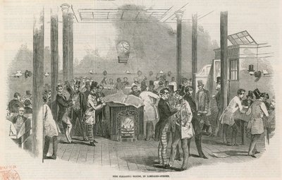 La chambre de compensation à Lombard Street, Londres - English School