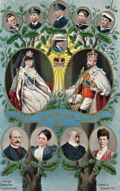 Le couronnement du roi George V et de la reine Mary - English School