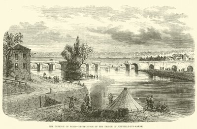 La défense de Paris, destruction du pont de Joinville-sur-Marne, novembre 1870 - English School