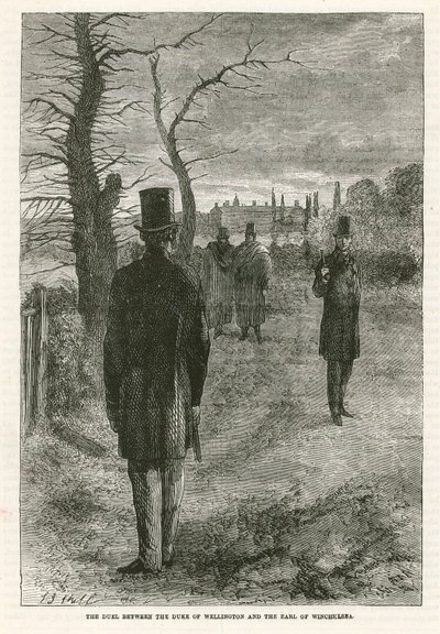 Le duel entre le duc de Wellington et le comte de Winchelsea - English School