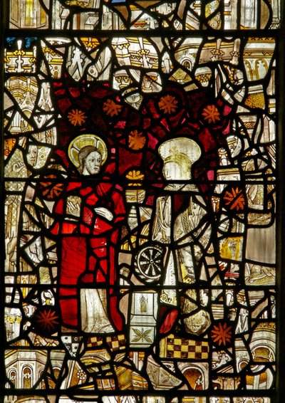 La fenêtre est représentant Sainte Catherine avec le Christ - English School