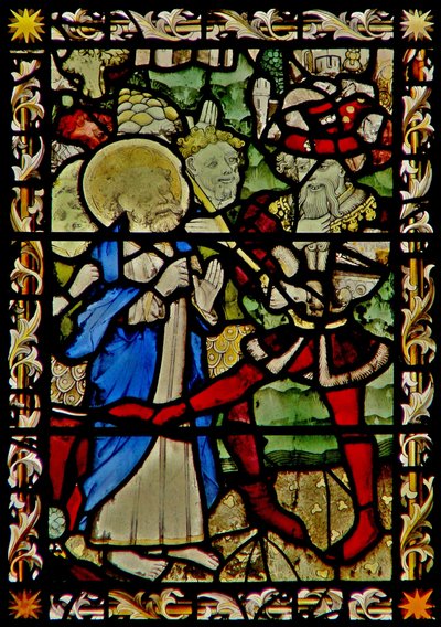 La fenêtre est représentant Saint Pierre avec l