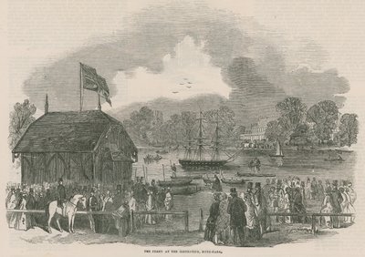 Le ferry sur la Serpentine, Hyde Park, Londres - English School