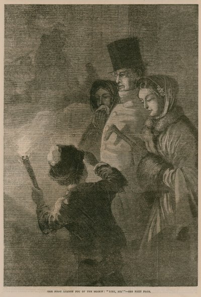 Le premier brouillard de la saison à Londres - English School