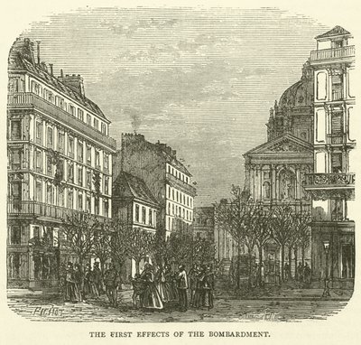 Les premiers effets du bombardement, novembre 1870 - English School