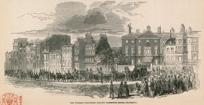 Le cortège funèbre de SAR le duc de Cambridge quittant Cambridge House, Piccadilly, Londres - English School