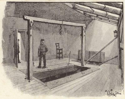 La potence à la prison de Newgate - English School