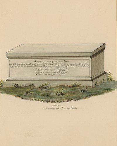 La tombe du musicien et dramaturge Charles Dibdin - English School
