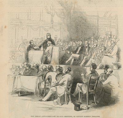 La grande réunion de la ligue anti-corn law - English School