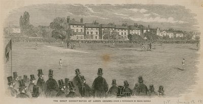 Le grand match de cricket à Lords Ground - English School