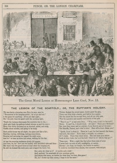 La grande leçon morale à la prison de Horsemonger Lane - English School