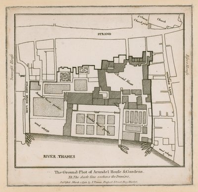Le plan du terrain de la maison et des jardins d