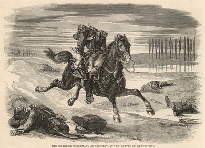 Le cavalier sans tête; Un incident à la bataille de Gravelotte - English School