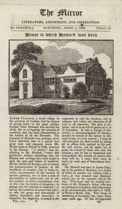 La maison où est né John Howard - English School