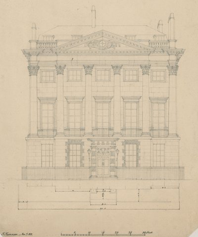 La maison de M. Scotmother, Cavendish Square, Londres - English School