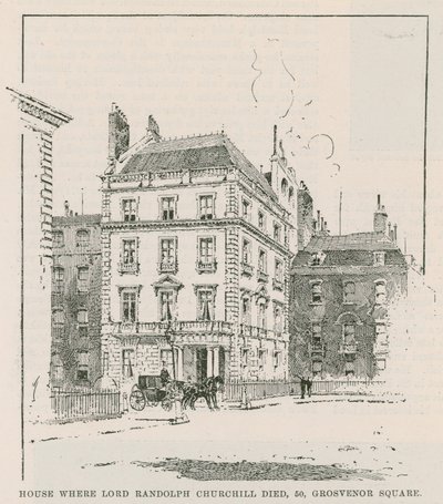 La maison où Lord Randolph Churchill est mort - English School