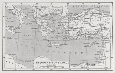 Les voyages de Saint Paul (lithographie) - English School
