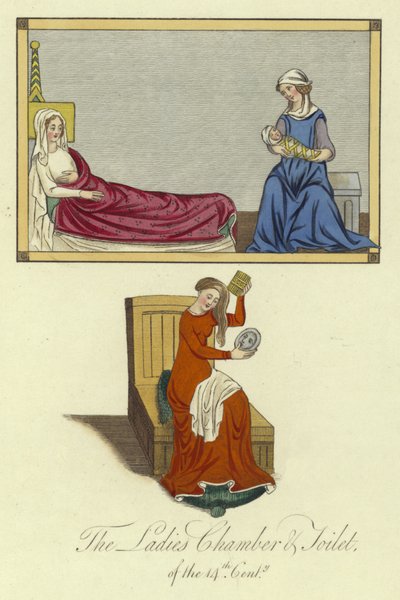 La chambre et la toilette des dames du XIVe siècle - English School