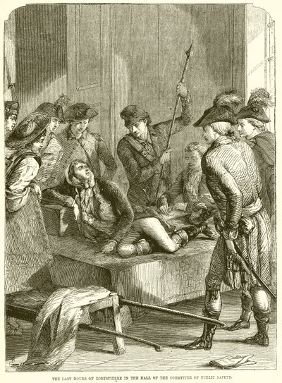 Les dernières heures de Robespierre dans la salle du Comité de salut public - English School