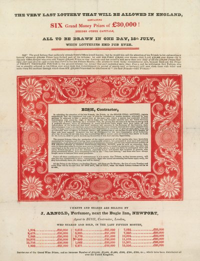 La dernière loterie en Angleterre - English School