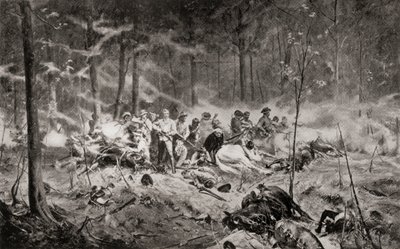 La dernière résistance du major Allan Wilson sur la rivière Shangani, Matabeleland, pendant la première guerre des Matabele en 1893, d