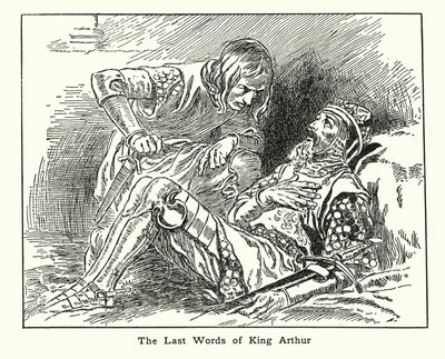 Les derniers mots du roi Arthur (litho) - English School
