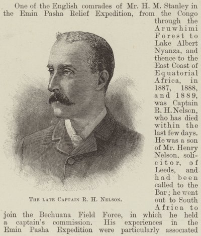 Le défunt capitaine R H Nelson (gravure) - English School