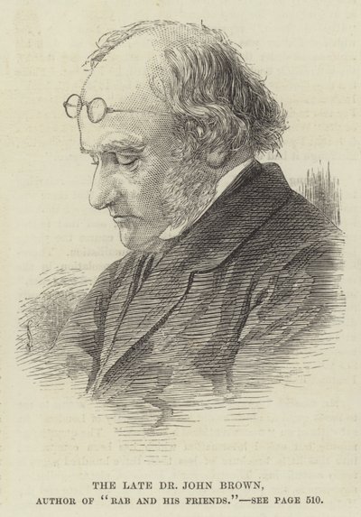 Feu le Dr John Brown, auteur de "Rab et ses amis" (gravure) - English School