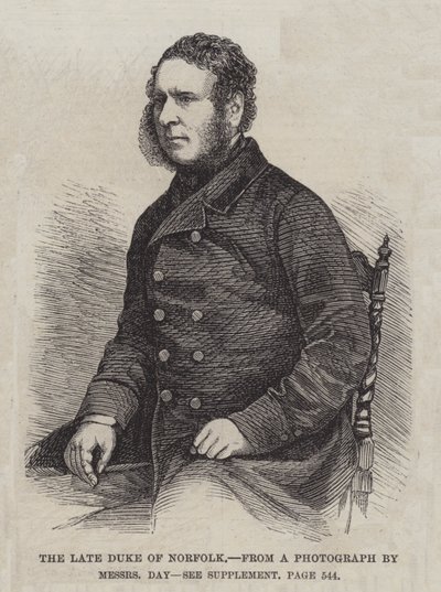 Le défunt Duc de Norfolk (gravure) - English School