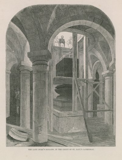 Les restes du défunt duc dans la crypte de la cathédrale Saint-Paul - English School