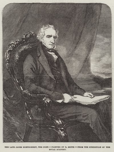 Feu James Montgomery, le poète (gravure) - English School