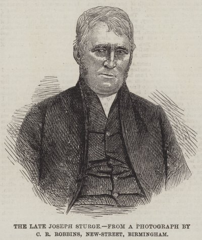 Le défunt Joseph Sturge (gravure) - English School