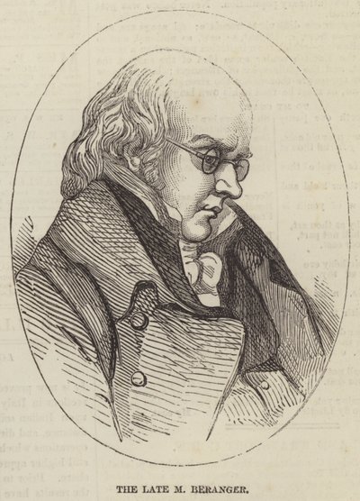 Le défunt M. Beranger (gravure) - English School