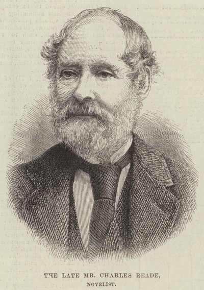 Feu M. Charles Reade, romancier (gravure) - English School