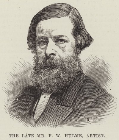 Le défunt M. F W Hulme, artiste (gravure) - English School