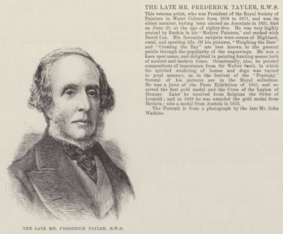 Le défunt M. Frederick Tayler, RWS - English School