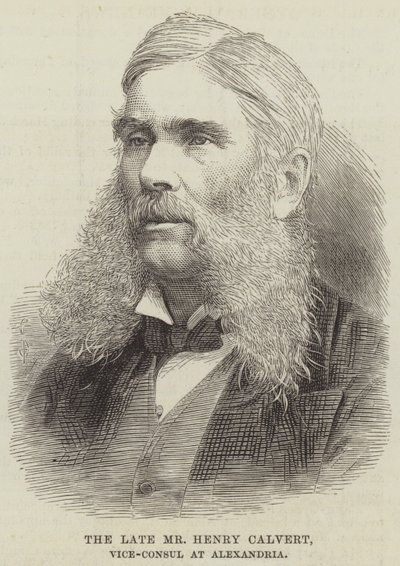 Feu M. Henry Calvert, vice-consul à Alexandrie (gravure) - English School