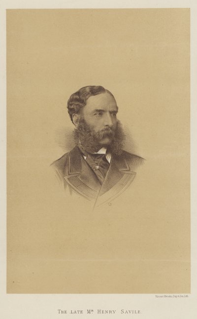 Feu M. Henry Savile (lithographie) - English School
