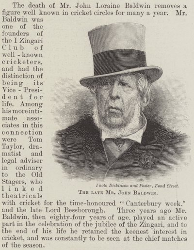 Feu M. John Baldwin (gravure) - English School