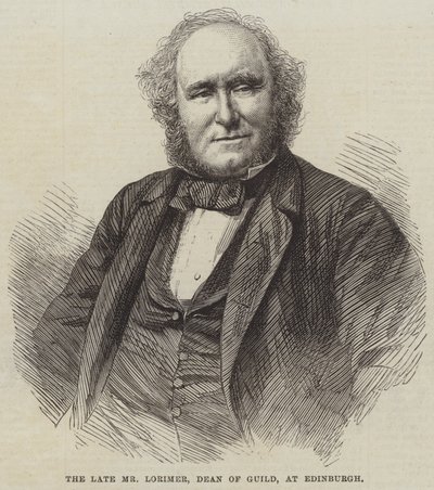 Feu M. Lorimer, doyen de la guilde, à Édimbourg - English School
