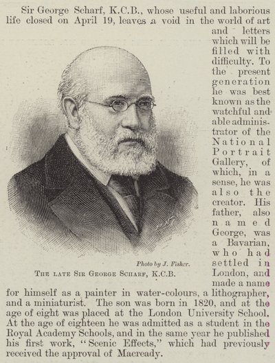 Feu Sir George Scharf (gravure) - English School