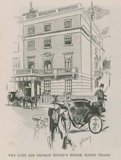La maison du défunt Sir George Tryon, Easton Place, Londres - English School