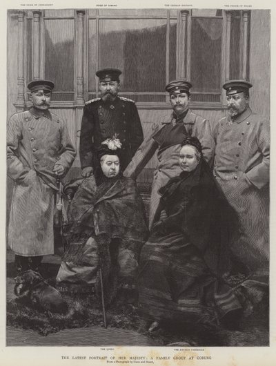 Le dernier portrait de Sa Majesté, un groupe familial à Cobourg - English School