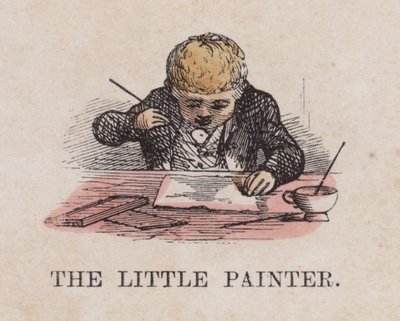 Le petit peintre (gravure en couleur) - English School