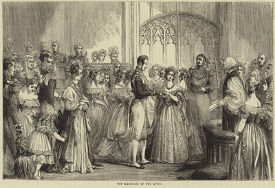 Le mariage de la reine Victoria et du prince Albert de Saxe-Cobourg et Gotha - English School