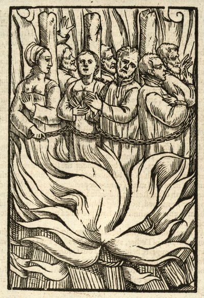 Le martyre de nombreuses victimes (gravure) - English School