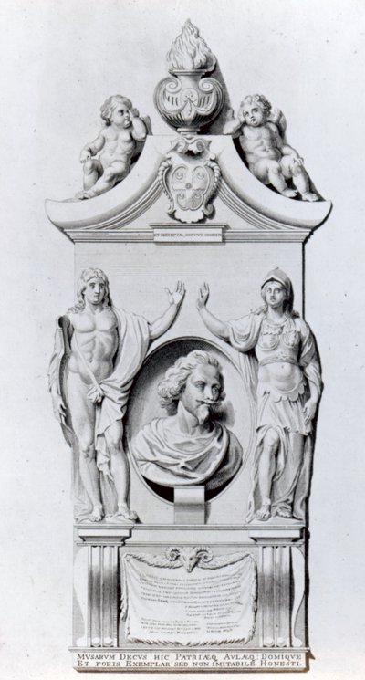 Le monument de Sir Robert Ayton, 1798 - English School